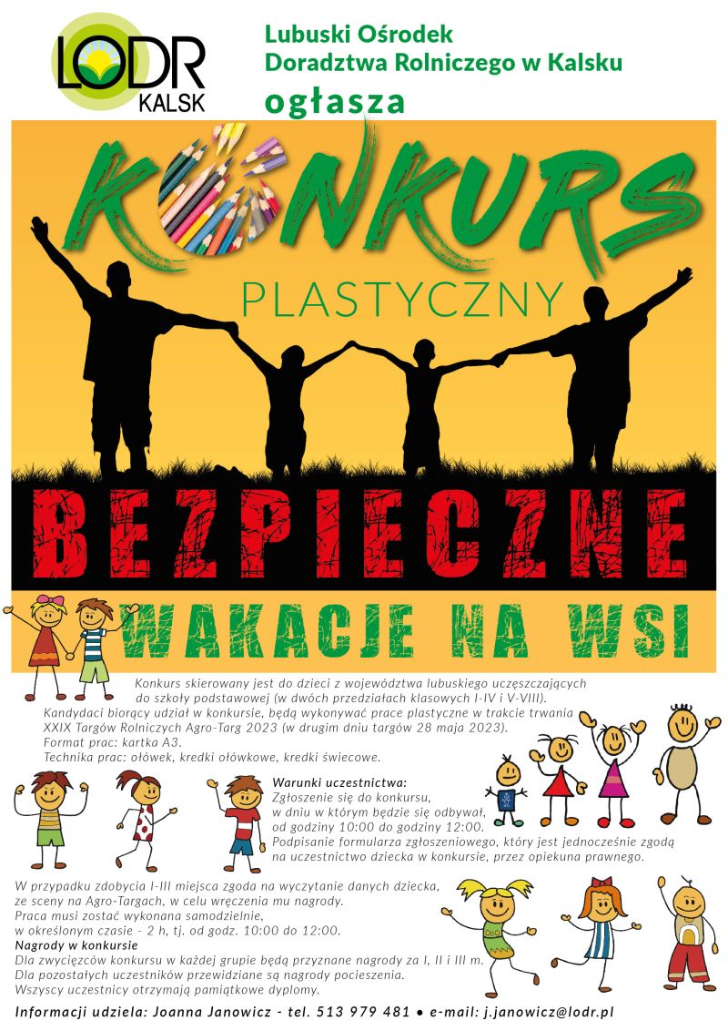 PLAKAT Bezpieczne wakacje na wsi 01 800