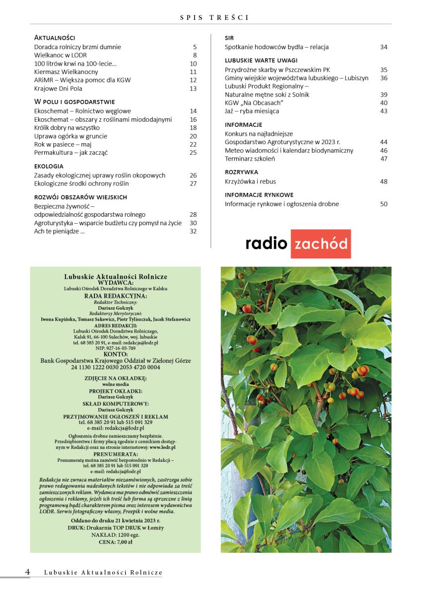 spis treści